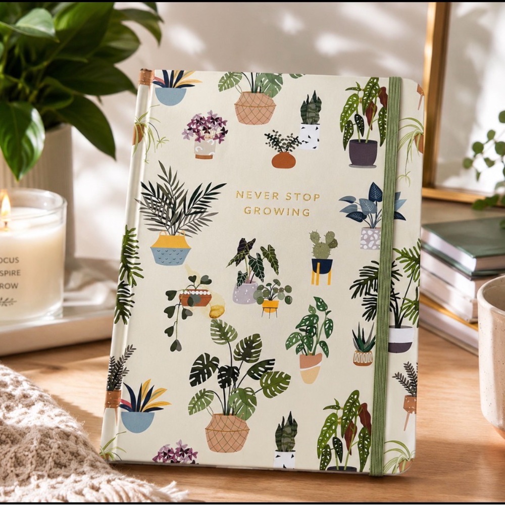 Threshold “Never Stop Growing” Hardcover Plant Journal Notebook 🌿✨